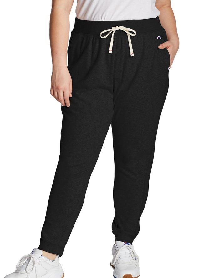 Champion Joggingbroek Dames - Zwart - Plus Campus French Terry ( 287094-RSD )